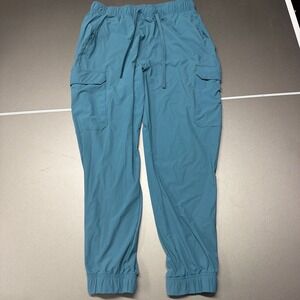 Free Fly Apparel Bamboo Lined Cargo Jogger Pants Teal Blue Mens Medium